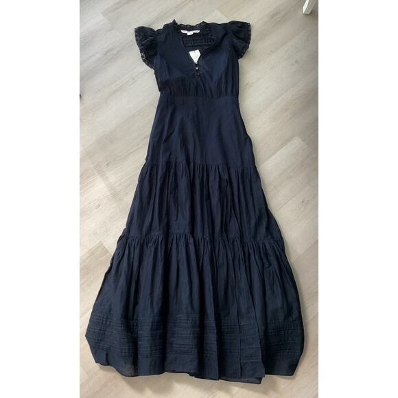 Veronica Beard Womens Satori Dress Black Ink Size 6 2205CO35D067 NWT Damaged - Picture 1 of 14